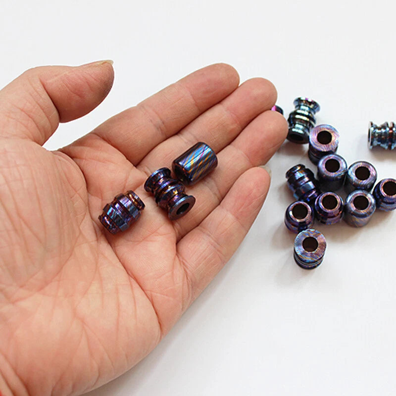 EDC Titanium MokuTi Timascus Lanyard Umbrella Beads Pendant Necklace DIY Bead 07FC0E-D4 - KOEEK