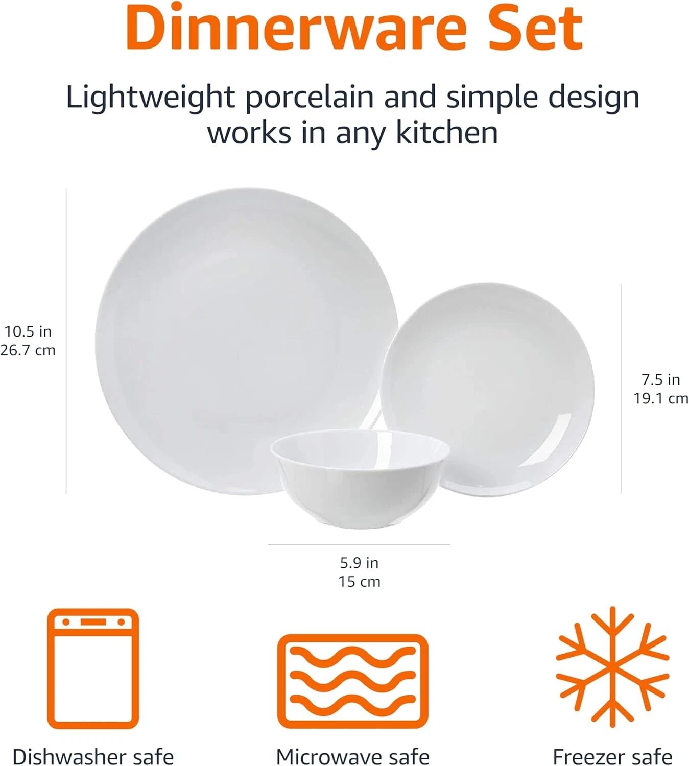 18-Piece Kitchen Utensil Set, 6-Person, White Porcelain Crock-Pot 07FC0E-D4 - KOEEK