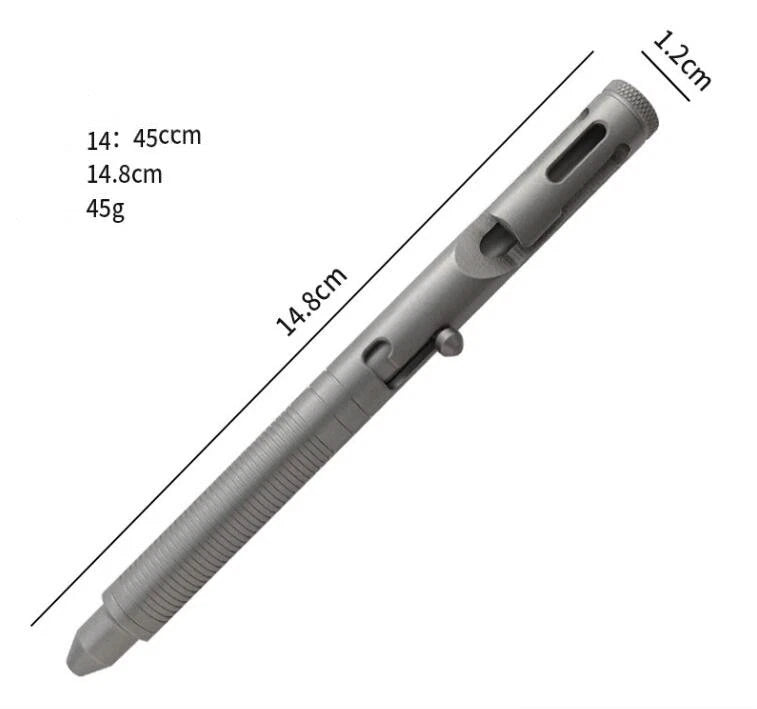 EDC TC4 Titanium Alloy Signature Pen Pocket Multi-purpose Tool Ballpoint Pen 07FC0E-D4 - KOEEK