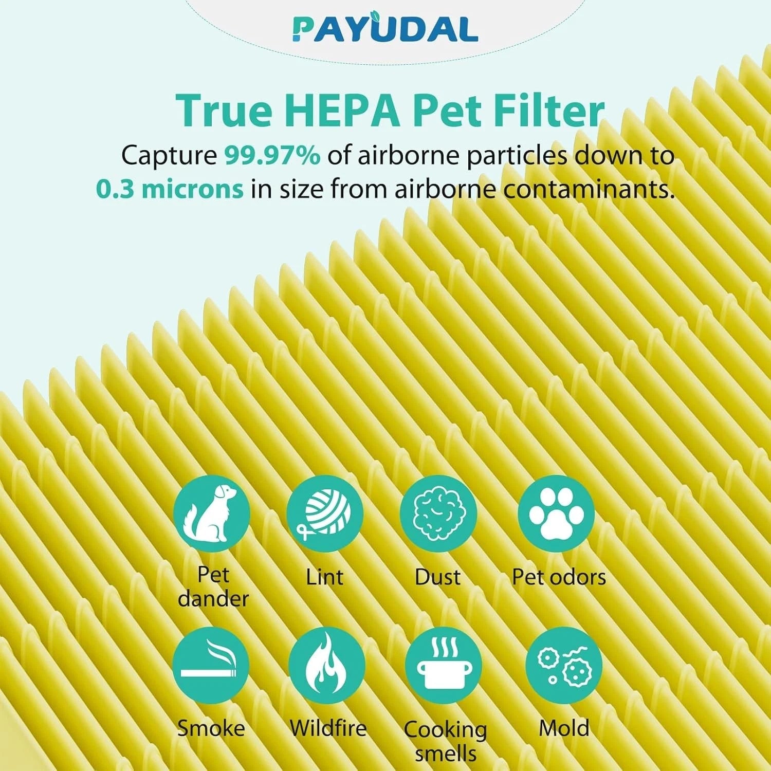 2-pack G3 A3 pet filter replacement parts, air purifier pet filter. 07FC0E-D4 - KOEEK