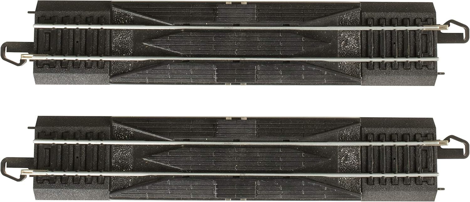 new Bachmann Trains - Snap-Fit E-Z TRACK 9” STRAIGHT RERAILER (2/card) - STEEL...