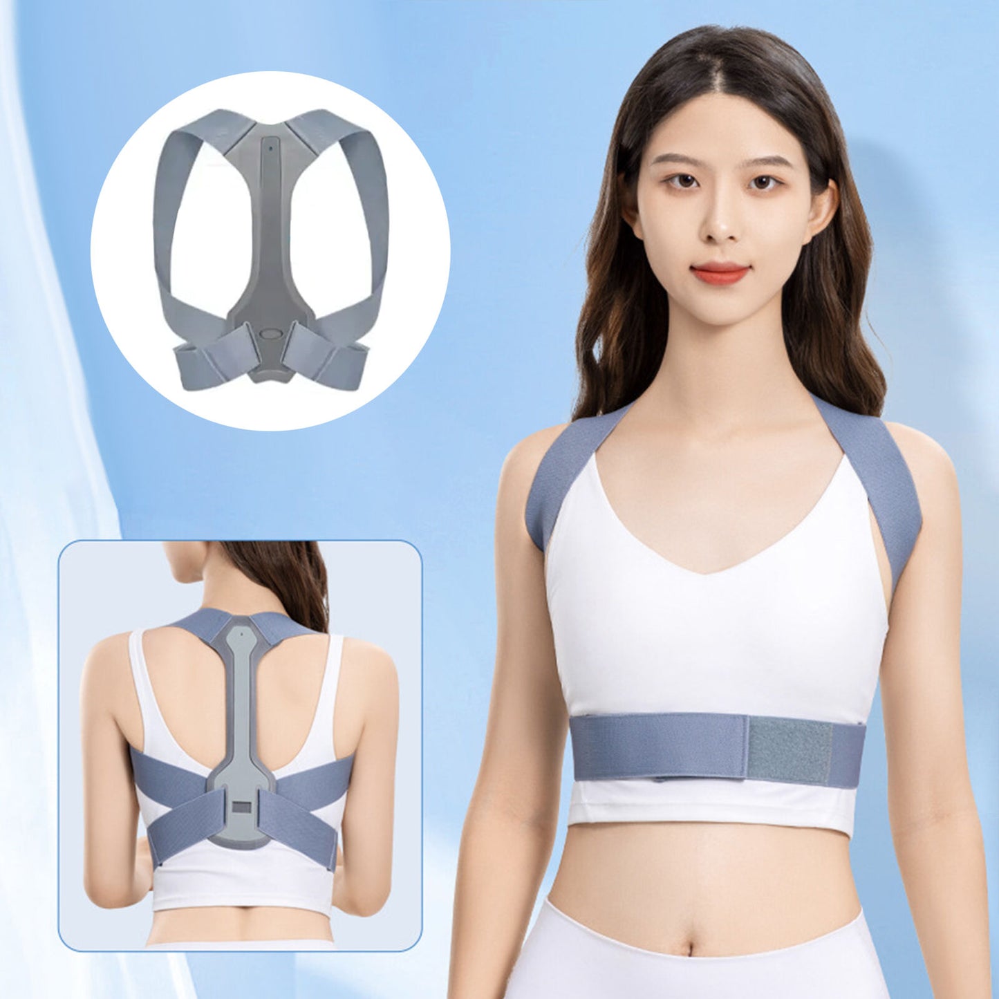 new Posture Corrector Body Brace Back Lumbar Shoulder Support Belt Adjustable koeek - KOEEK