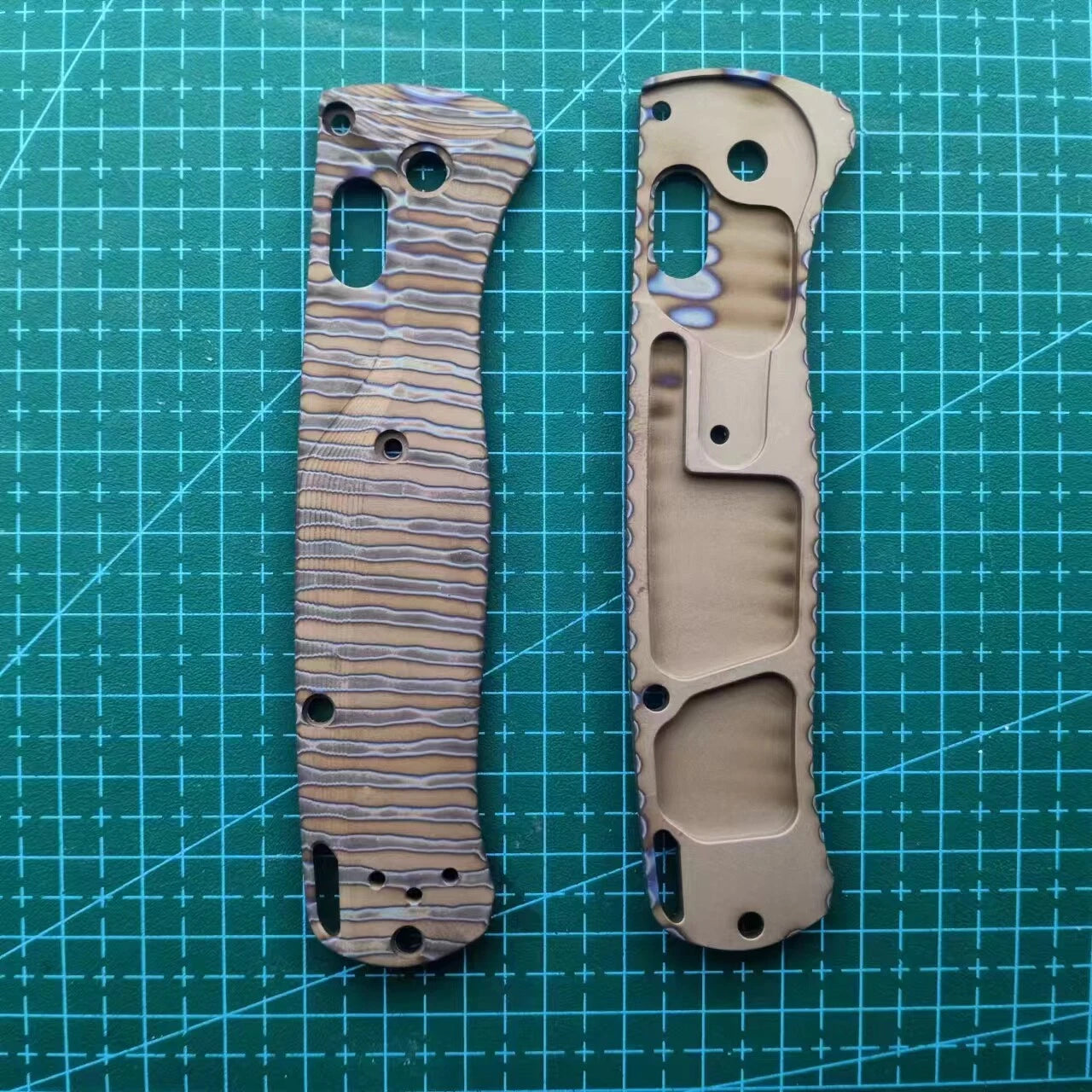 1 Pair Custom Made Titanium Handle Scales for Benchmade Bugout 535 Folding Knife 07FC0E-D4 - KOEEK
