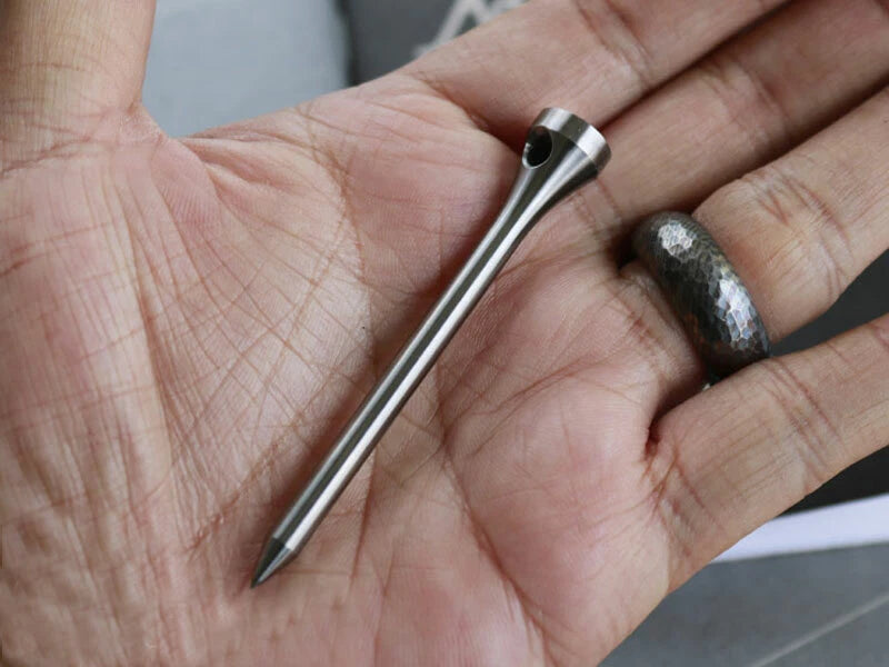 EDC PTS Professional Tee Solid Titanium Alloy Golf Tee 2 3/4" 70mm Keychain Tool 07FC0E-D4 - KOEEK