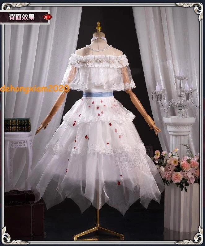 Identity V Mary Bloody Queen Women Cosplay Costumes Girl White Dress Halloween 07FC0E-D4 - KOEEK