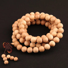 18mm Chinese Natural Peach Wood Prayer Beads Handmade Bracelet Necklace Ornament 07FC0E-D4 - KOEEK