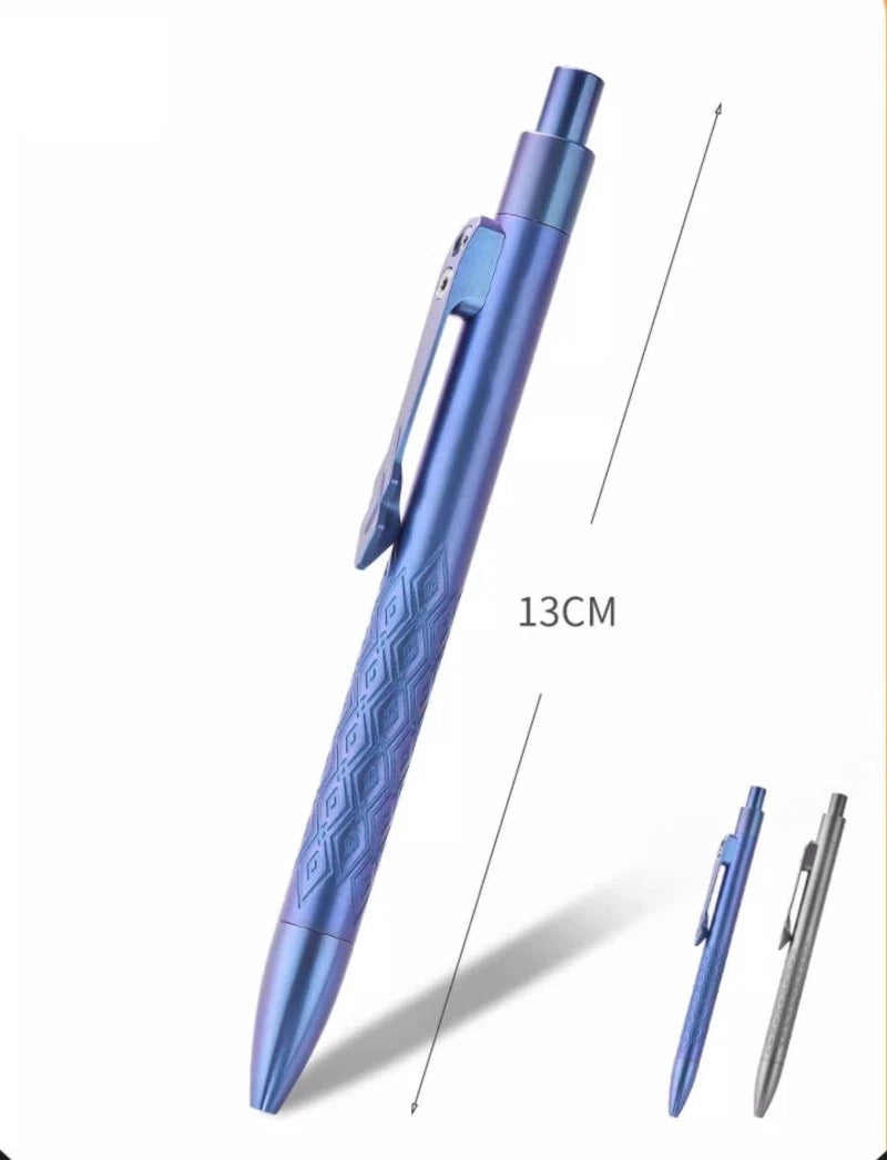 Titanium Alloy Ballpoint Pen EDC Pocket Signature Writing Pen Business Office 07FC0E-D4 - KOEEK