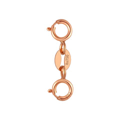 Pure 18K Yellow Rose White Gold Double Spring Clasp / For Bracelet or Necklace 07FC0E-D4 - KOEEK
