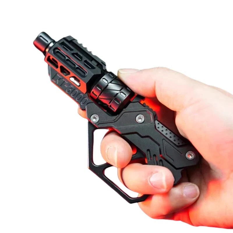 EDC Toy QT-3000 Revolver Push Slider Gun Spinner Button Fingertip Gyro 07FC0E-D4 - KOEEK