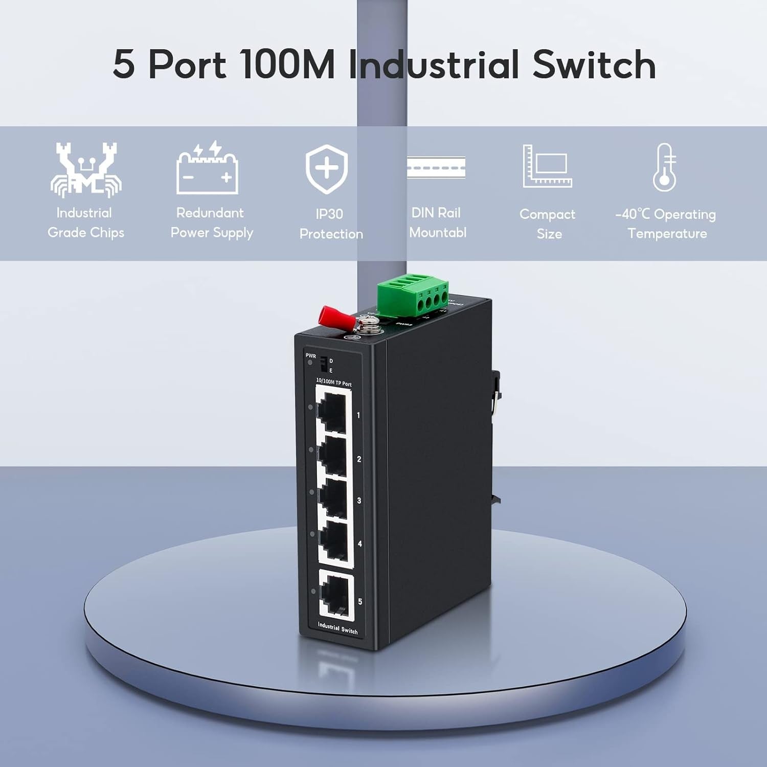 new 【Upgrade】 SODOLA 5 Port Industrial DIN-Rail Ethernet Switch,4 Ports and 1... SODOLA - KOEEK