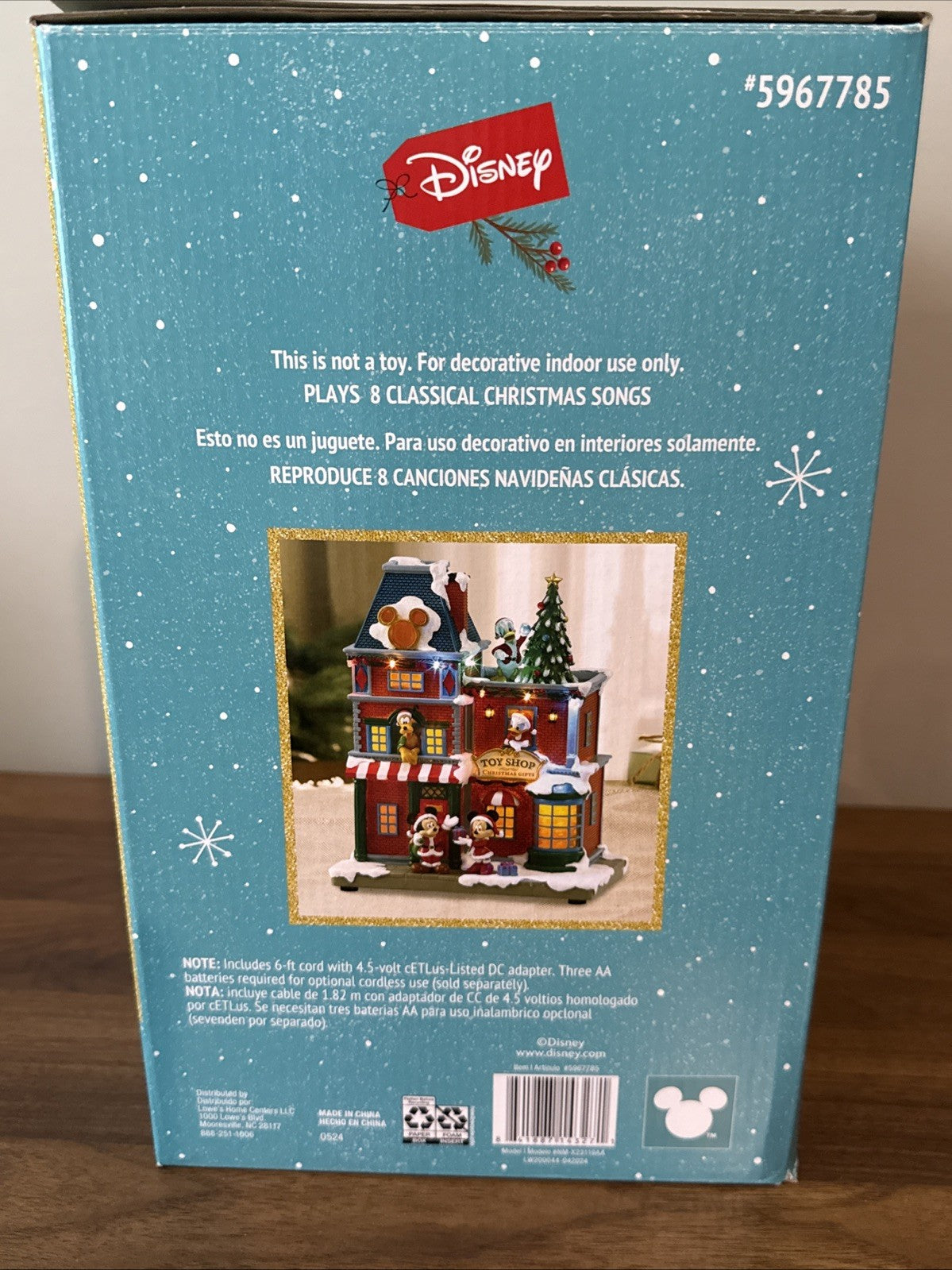 Disney 11.5 " Lighted Musical Animatronic Decoration House MICKEY & MINNIE Lowes DISNEY - KOEEK