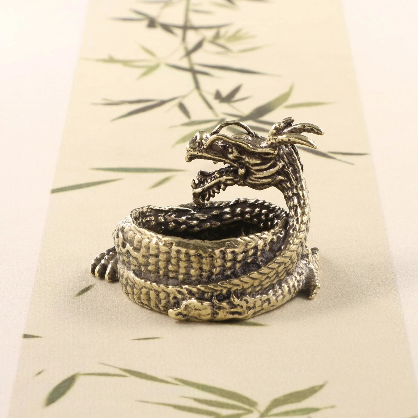 Brass Collectible Dragon Ashtrays Ash Holder Small Vintage Dragon Incense Burner 07FC0E-D4 - KOEEK