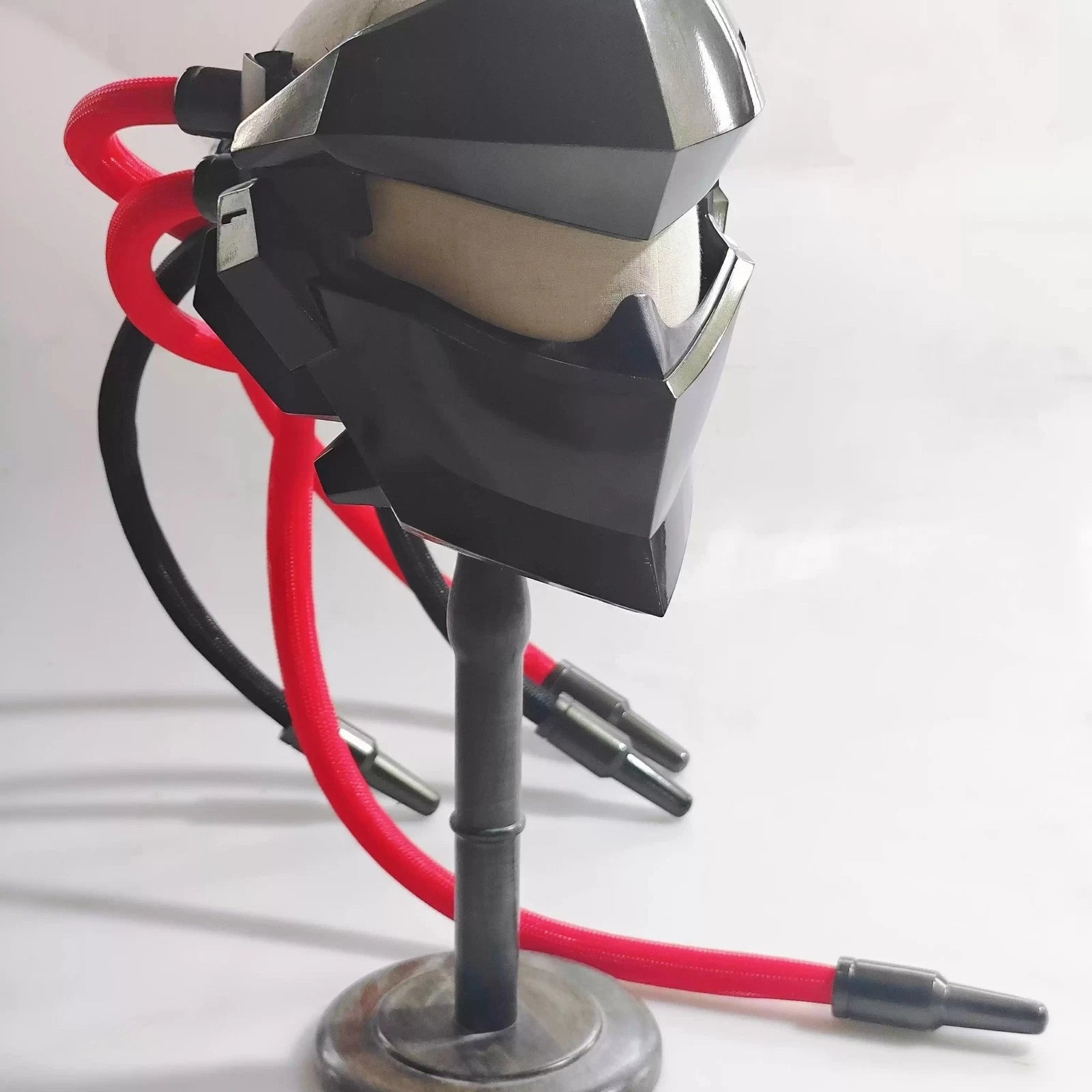 Overwatch OW Genji Helmet FRP Mask Wearable Adult Mask Halloween Cosplay Props 07FC0E-D4 - KOEEK