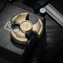 Tri Fidget Hand Spinner Triangle Stone wash Brass/Copper Finger Toy EDC 07FC0E-D4 - KOEEK