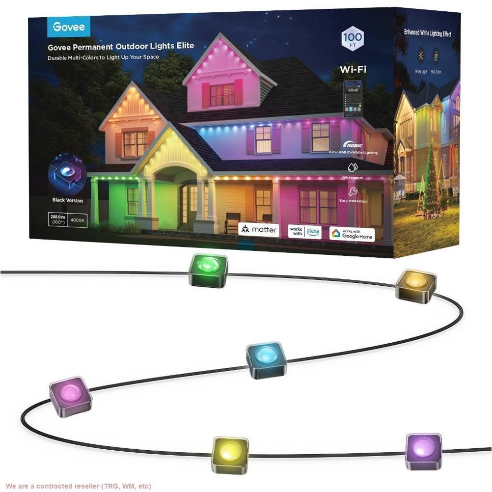 Govee 100ft RGBICW Black Permanent Outdoor Lights Elite GOVEE - KOEEK