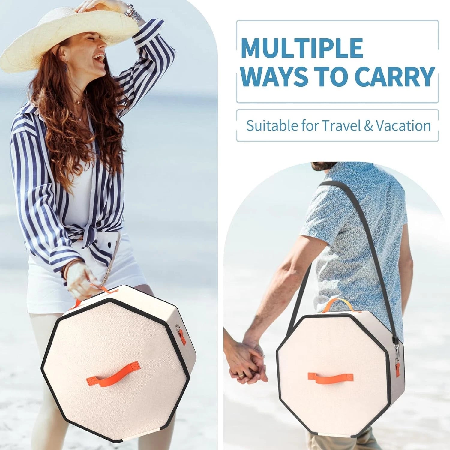 Unisex hat storage box, cardboard-supported hat box 07FC0E-D4 - KOEEK