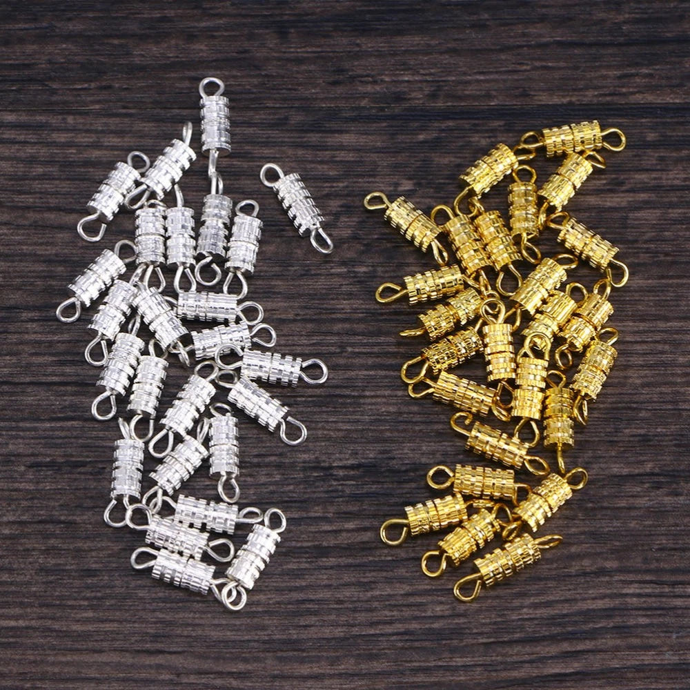 5 Bags Bracelet Clasp Connectors Barrel Screw Type Clasps for Necklace 07FC0E-D4 - KOEEK