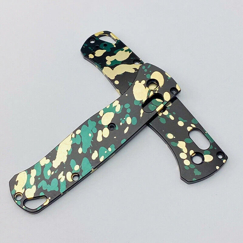 1 Pair Aluminum Handle Patch Grip Scales for Benchmade Bugout 535 Folding Knives 07FC0E-D4 - KOEEK