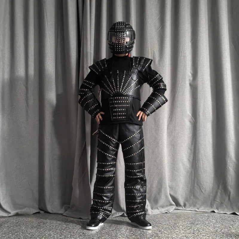 LED Robot 7 Colors Changing Luminous Armor Clothing Helmet Bar DJ Shows Costume 07FC0E-D4 - KOEEK