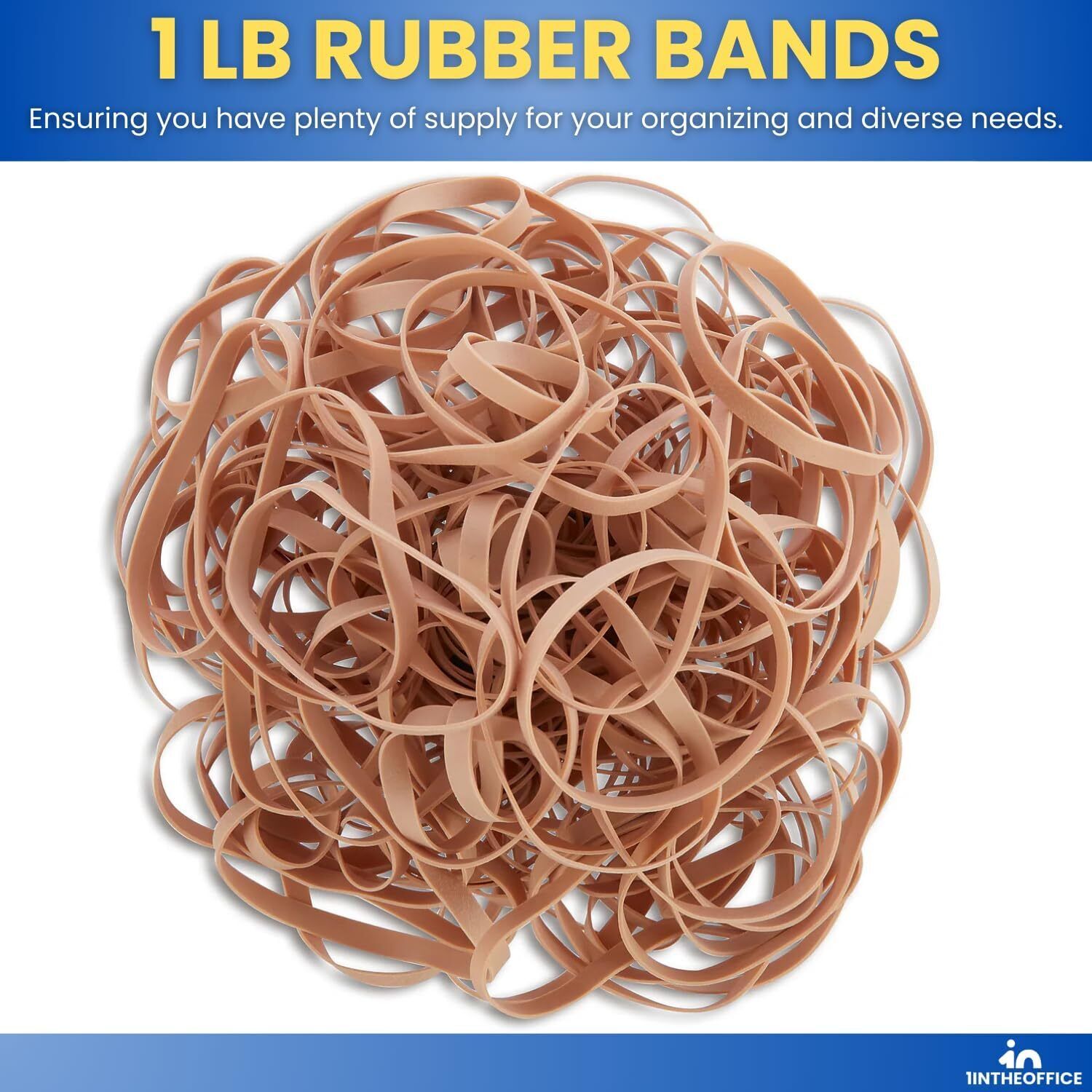 new 1InTheOffice Rubber Bands Thick Bands, Heavy Duty beige 1INTHEOFFICE - KOEEK