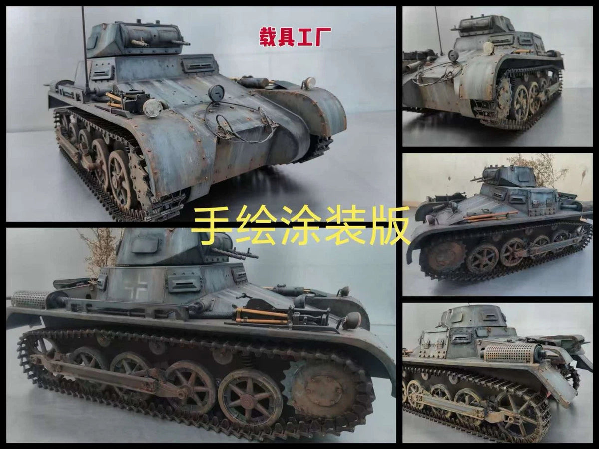 GO-TRUCK 1/6 WWII German Pz.Kpfw.lAusf.A Tank Metal Static Model Three Colors GO-TRUCK - KOEEK