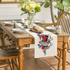 new Horse Racing Table Runner 13" x 72" 13 x 72 Inch, White 07FC0E-D4 - KOEEK