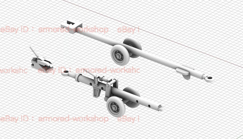 3D Printed 1/72 Aircraft helicopter support pole kit Unpainted 07FC0E-D4 - KOEEK
