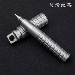 Titanium Alloy Mini Pocket Pen Outdoor EDC Tool Portable Keychain Ballpoint Pen 07FC0E-D4 - KOEEK