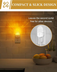 Wall-mounted night light [2-piece set], amber warm light night light, 1800K, 07FC0E-D4 - KOEEK
