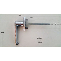 new American Garage Door Supply LDLH516 Outside L Handle Chrome X 4-1/2 in KOEEK - KOEEK