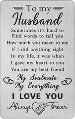 new Husband Wallet Card Father‘s Day Gifts from Wife, I Love You White/Neutral 07FC0E-D4 - KOEEK