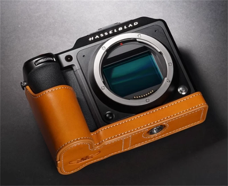 Retro  Leather Half Case Handmade Camera Cover for Hasselblad X2D 100C 07FC0E-D4 - KOEEK