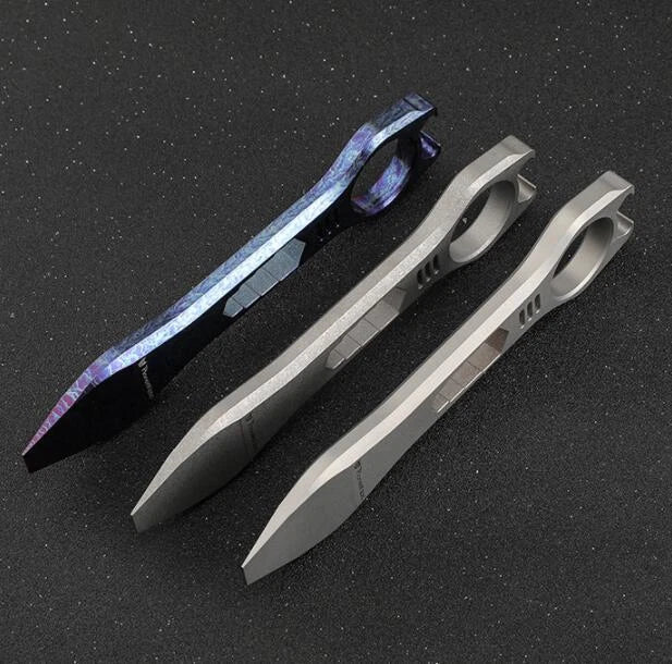 Titanium Pocket Pry Bar Crowbar Outdoor EDC Multi Tools Bottle Opener Wrench 07FC0E-D4 - KOEEK