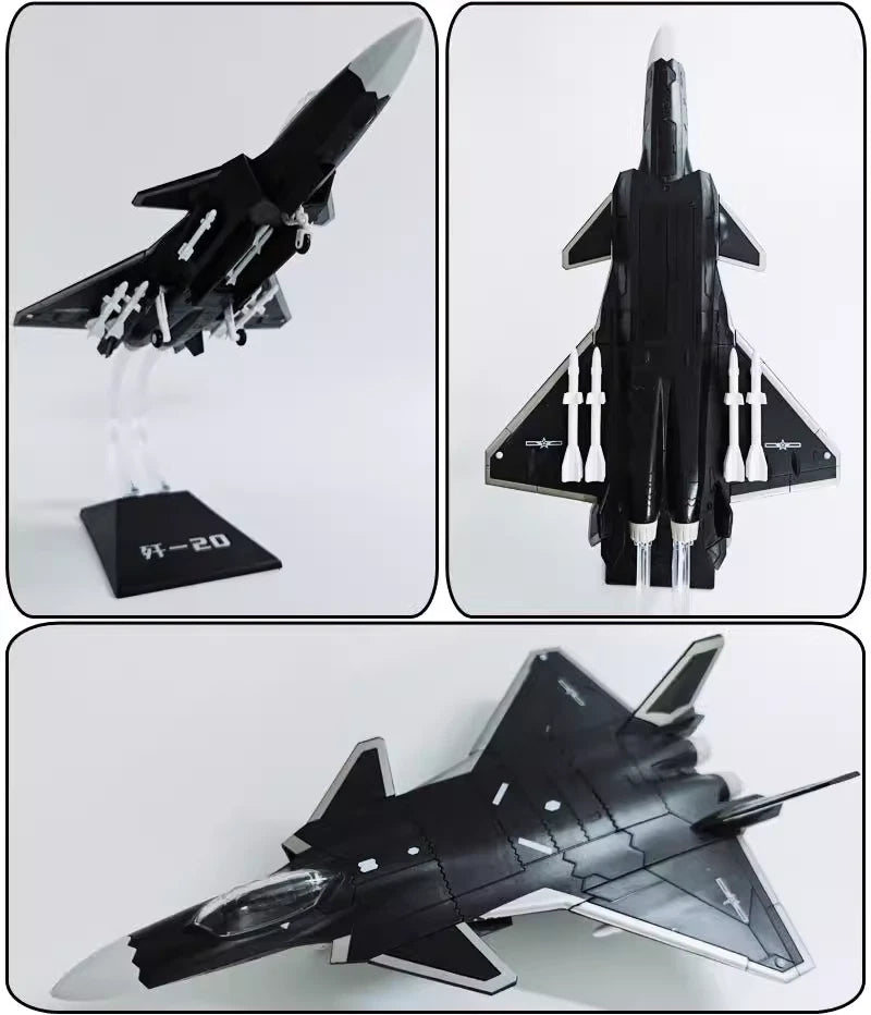 1/72 PLA J-20A Military Parade Fighter Plastic Painted Unassembled Toy Model 07FC0E-D4 - KOEEK