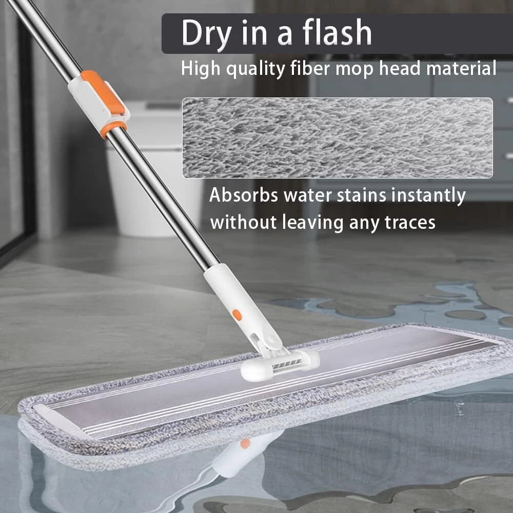 Microfiber Mop 32 inch Flat Mop Commercial Mop Large Wide Mop 07FC0E-D4 - KOEEK