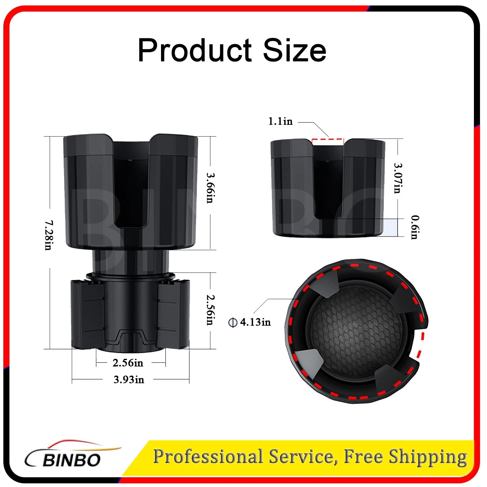 Car Cup Holder Expander Drink Oversize Mug Holder Universal Fit 32oz 36oz 07FC0E-D4 - KOEEK