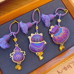 Song Jin Gourd Pendant/bag Hanging/car Hanging Double-Sided Maneki Neko Pendant 07FC0E-D4 - KOEEK