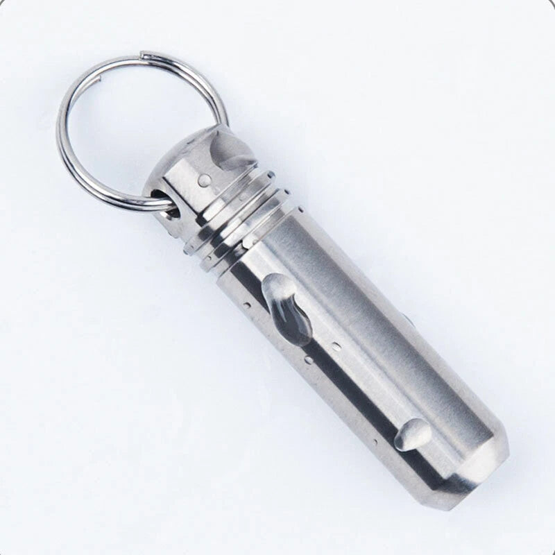 EDC Mini Titanium Alloy Keychain Waterproof Box Sealed Container Outdoor Storage EDC - KOEEK