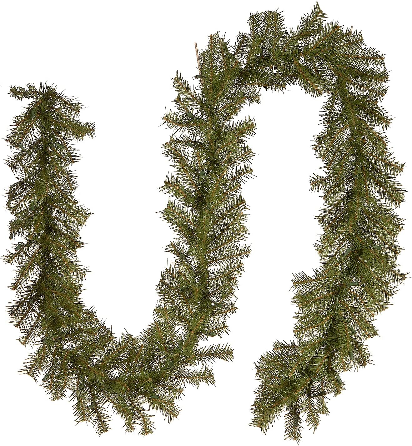 Pre-Lit Artificial Christmas Garland, Green, Norwood Fir, White Lights, Plug In, 07FC0E-D4 - KOEEK