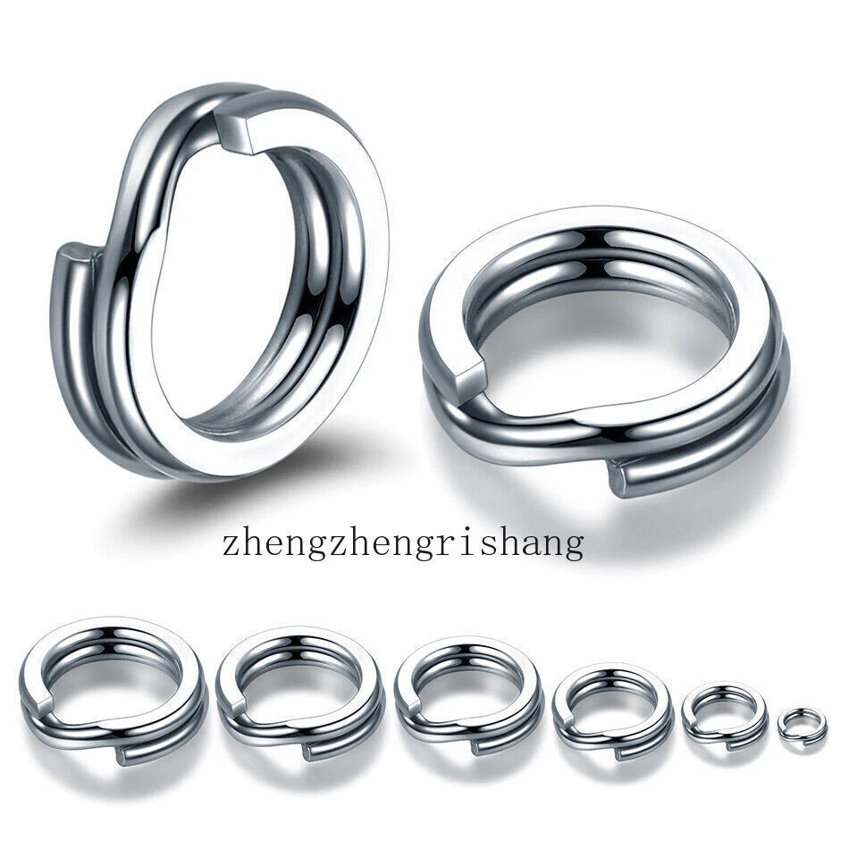 1000Pcs/ Pack Stainless Steel Heavy Duty Fishing Split Rings Big Game Saltwater 07FC0E-D4 - KOEEK