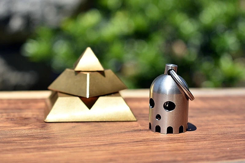 Stainless Steel Pendant Ghost Bell Wind Chime Knife Bead DIY Accessories EDC 07FC0E-D4 - KOEEK