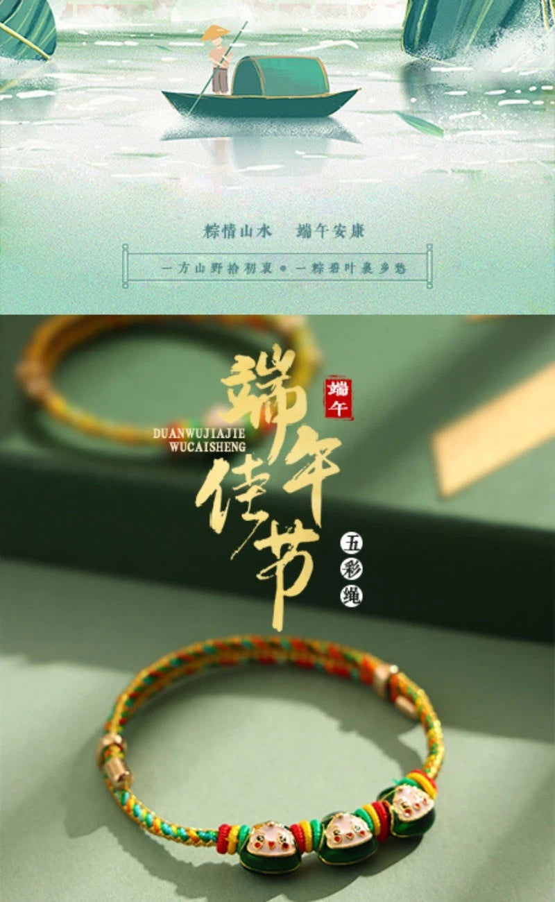 Dragon Boat Festival Five Color Woven Bracelet Handmade Zongzi Gift Women 07FC0E-D4 - KOEEK