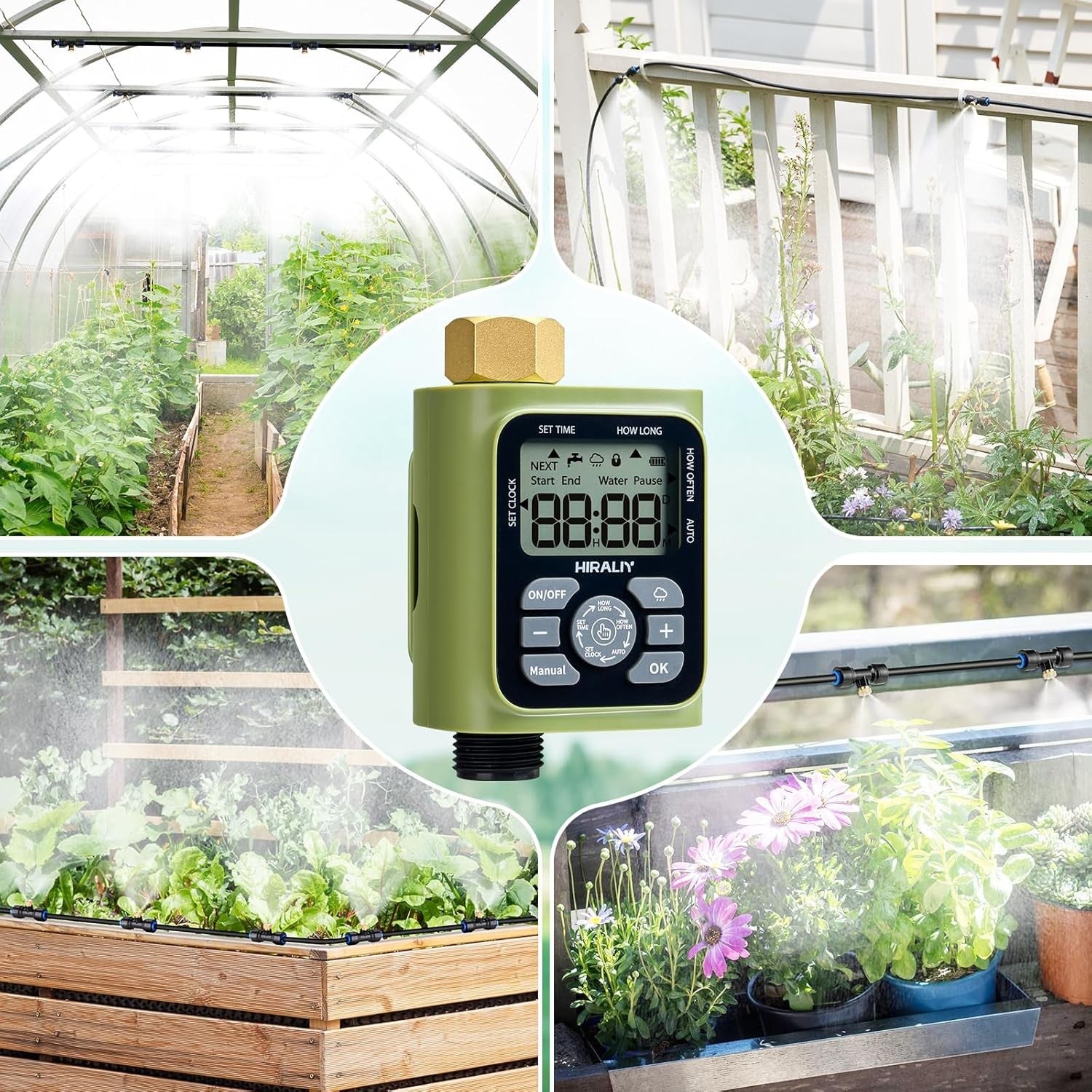 new HIRALIY Misting Cooling System with Timer, 26FT Hose+10 8M HIRALIY - KOEEK