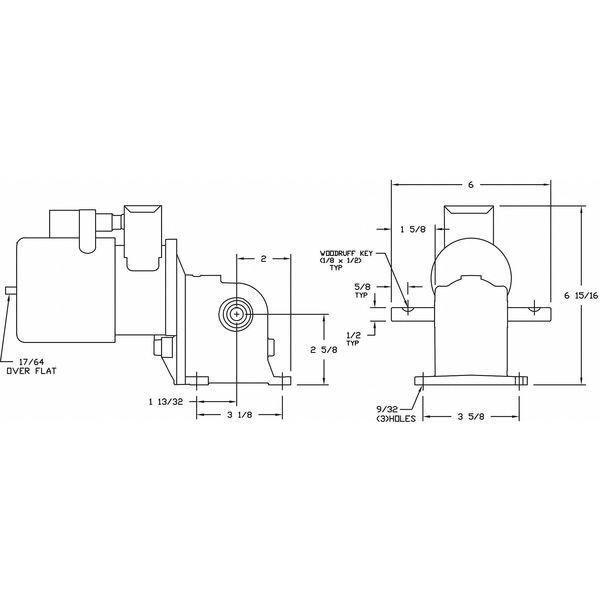 ny Dayton 1Lpz3 Ac girmotor, 250,0 In-Lb Max. Dreiemoment, 1,5 rpm merkeskilt Rpm,