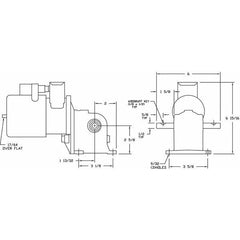 ny Dayton 1Lpz3 Ac girmotor, 250,0 In-Lb Max. Dreiemoment, 1,5 rpm merkeskilt Rpm,