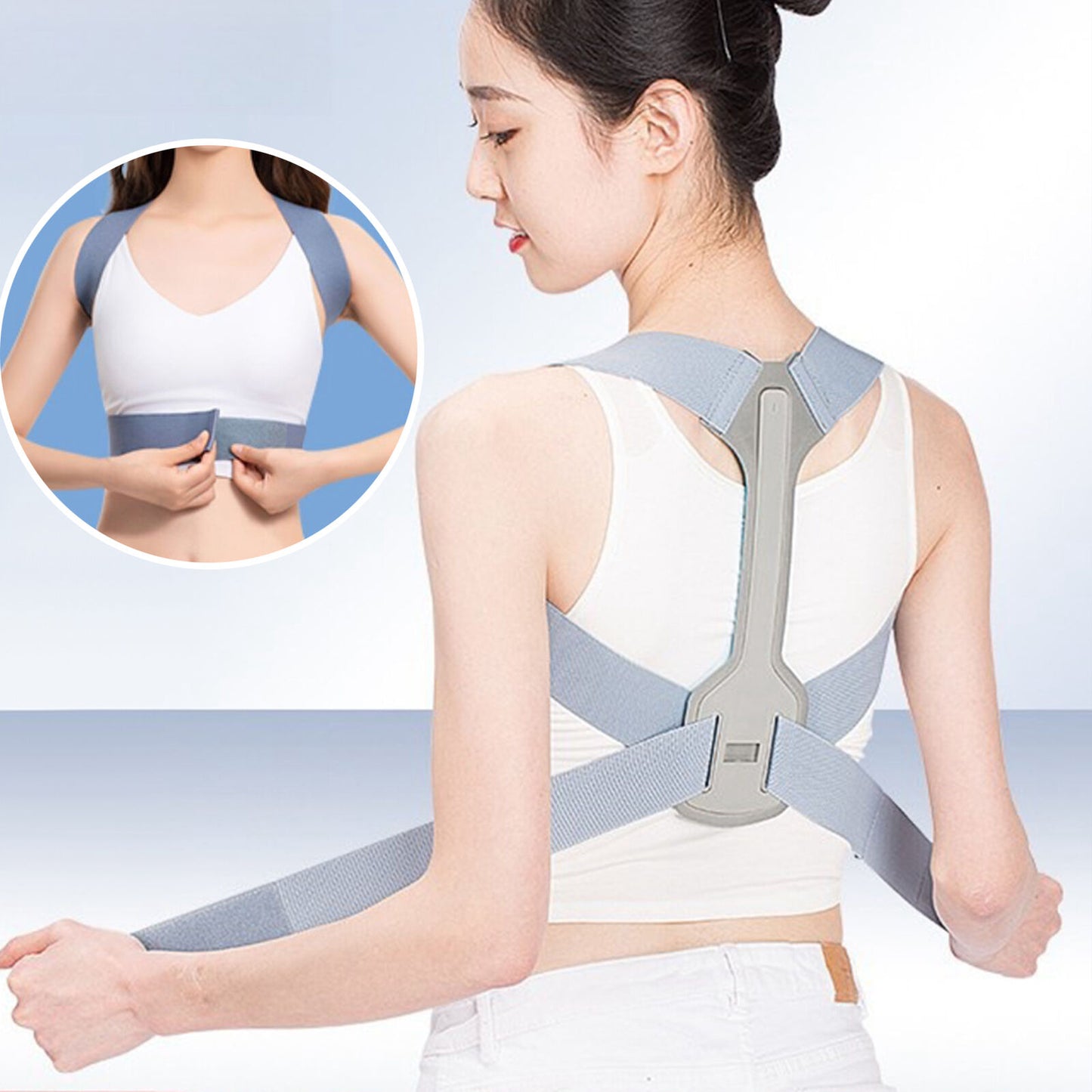 new Posture Corrector Body Brace Back Lumbar Shoulder Support Belt Adjustable koeek - KOEEK