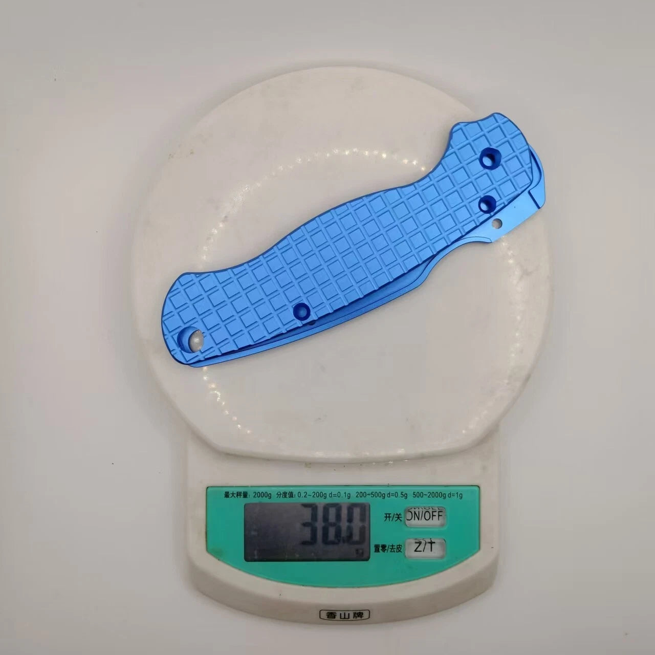 1 Pair Aluminum Alloy Knife Handle Scales for Spyderco C81 Para 2 Folding Knives 07FC0E-D4 - KOEEK