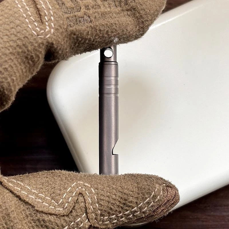 Outdoor EDC Titanium Emergency Whistle 120db Safety Survival Whistle Camping 07FC0E-D4 - KOEEK
