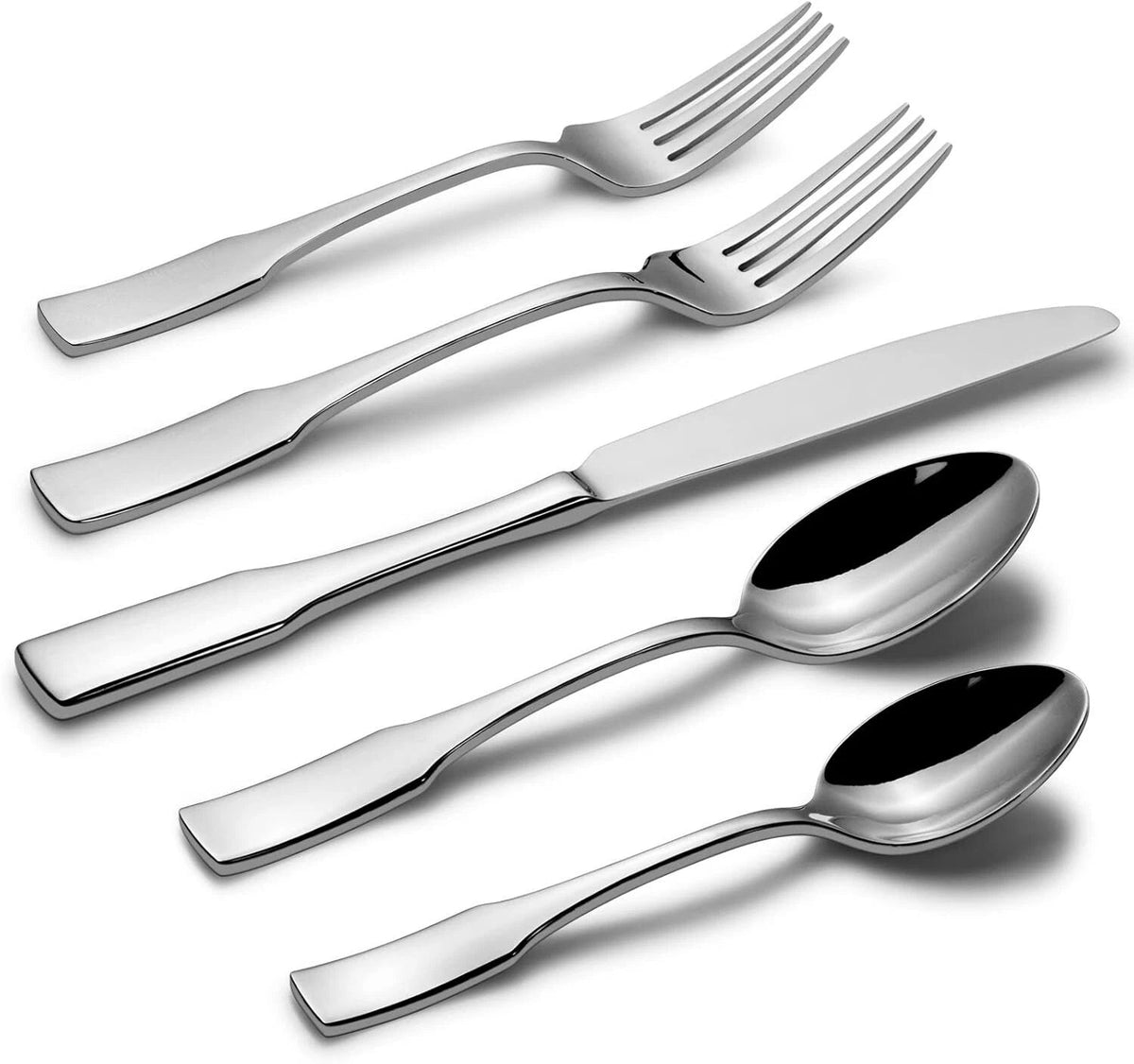 40-Piece Silverware Set,Service for 8,Stainless Steel Flatware Set 07FC0E-D4 - KOEEK