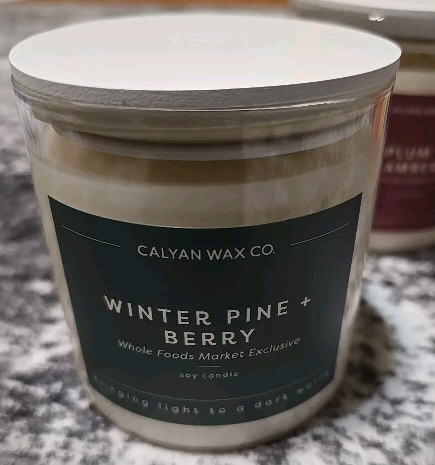 (3) Calyan Wax Co Whole Foods Exclusive Candles Winter Pine Plum Chestnut 8.8oz 07FC0E-D4 - KOEEK